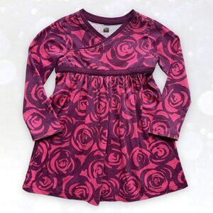 Tea Collection Rennie Rose Wrap Neck Dress